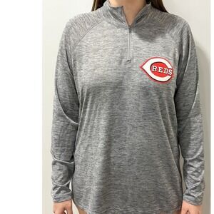 Cincinnati Reds MLB Baseball 1/4 Zip Pullover Long Sleeve Athletic Shirt XL